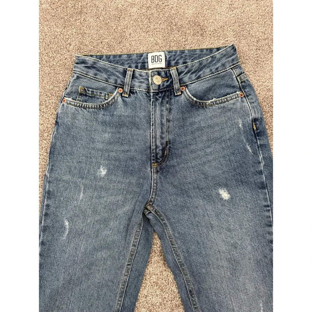 BDG Urban Outfitters Women's Mom High Rise Denim Jeans Blue Size 24 - Picture 2 of 8